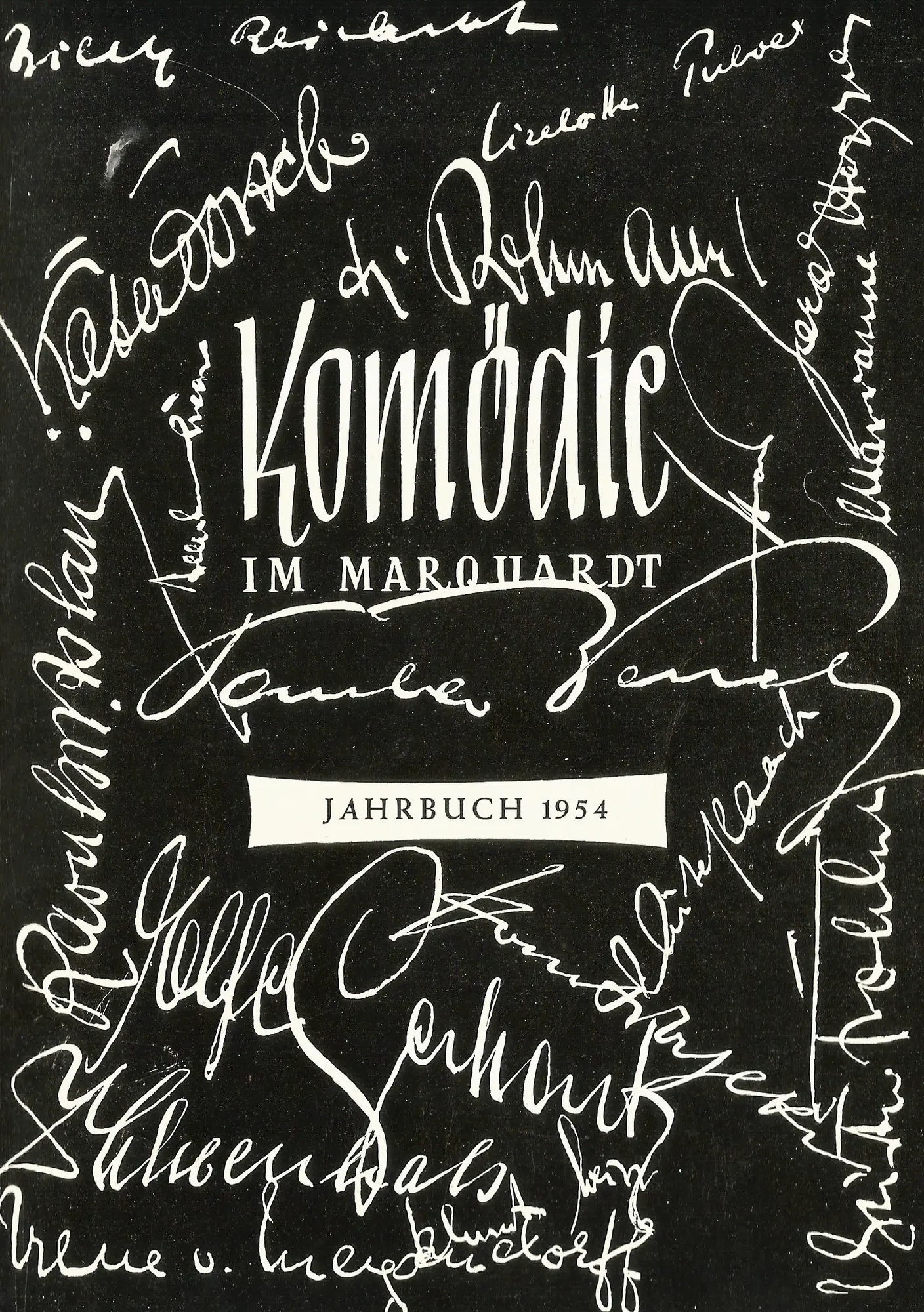 Bild 1: Titelseite des Jahrbuchs 1954 mit Unterschriften der Stars von damals