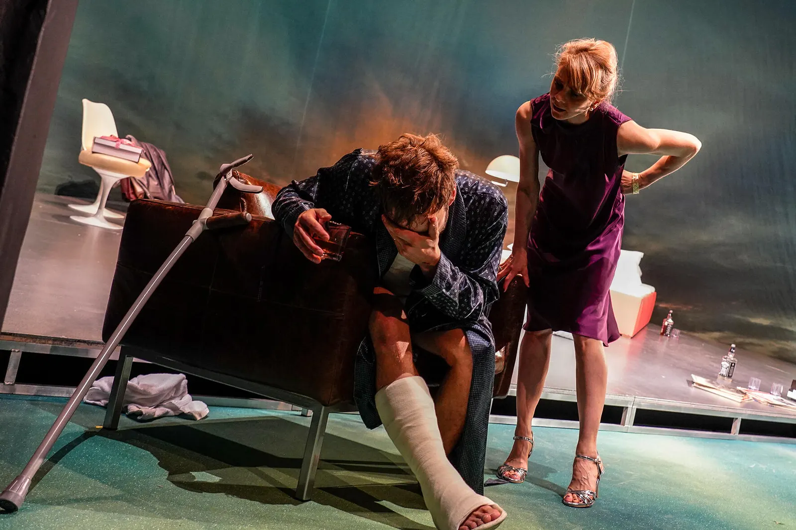 DIE KATZE AUF DEM HEISSEN BLECHDACH Schauspiel von Tennessee Williams Spielzeit 2018/2019 / Premiere: 07.06.2019 Patrick Nellessen, Sabine Fürst Foto: Tobias Metz
