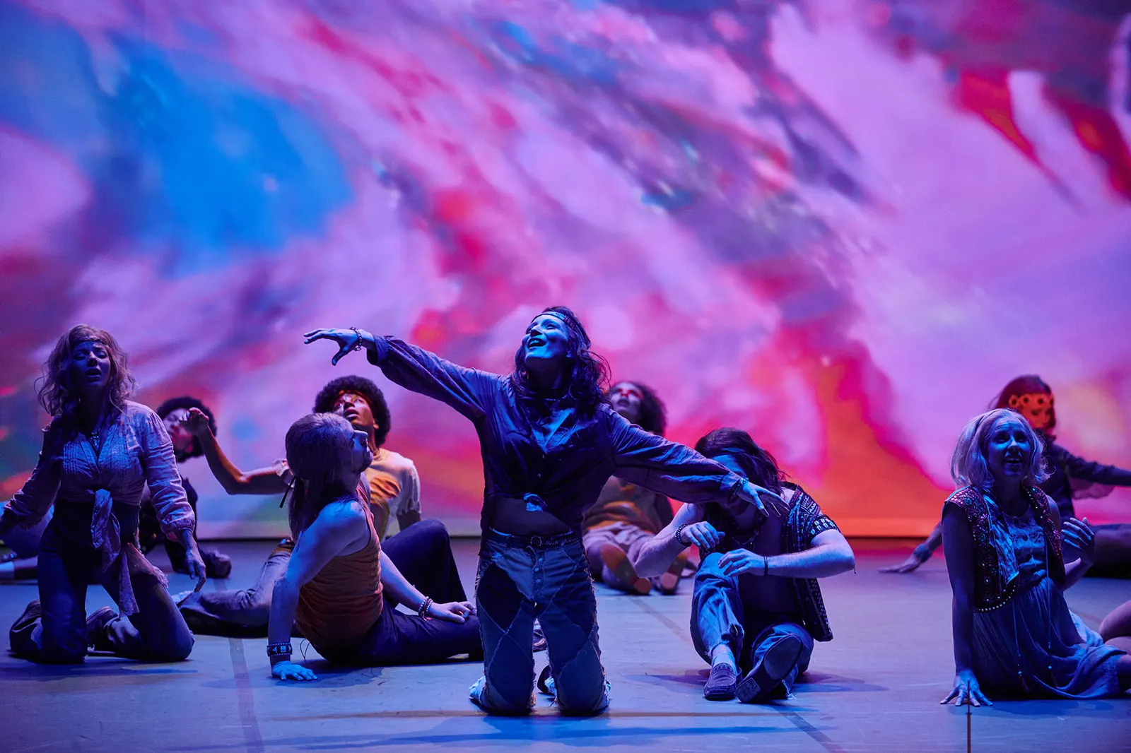 HAIR The American Tribal Love Rock-Musical Spielzeit 2018/2019 / Premiere: 07.12.2018 Denise Vilöhr, Julia Waldmayer, Katrin Merkl Foto: Martin Sigmund