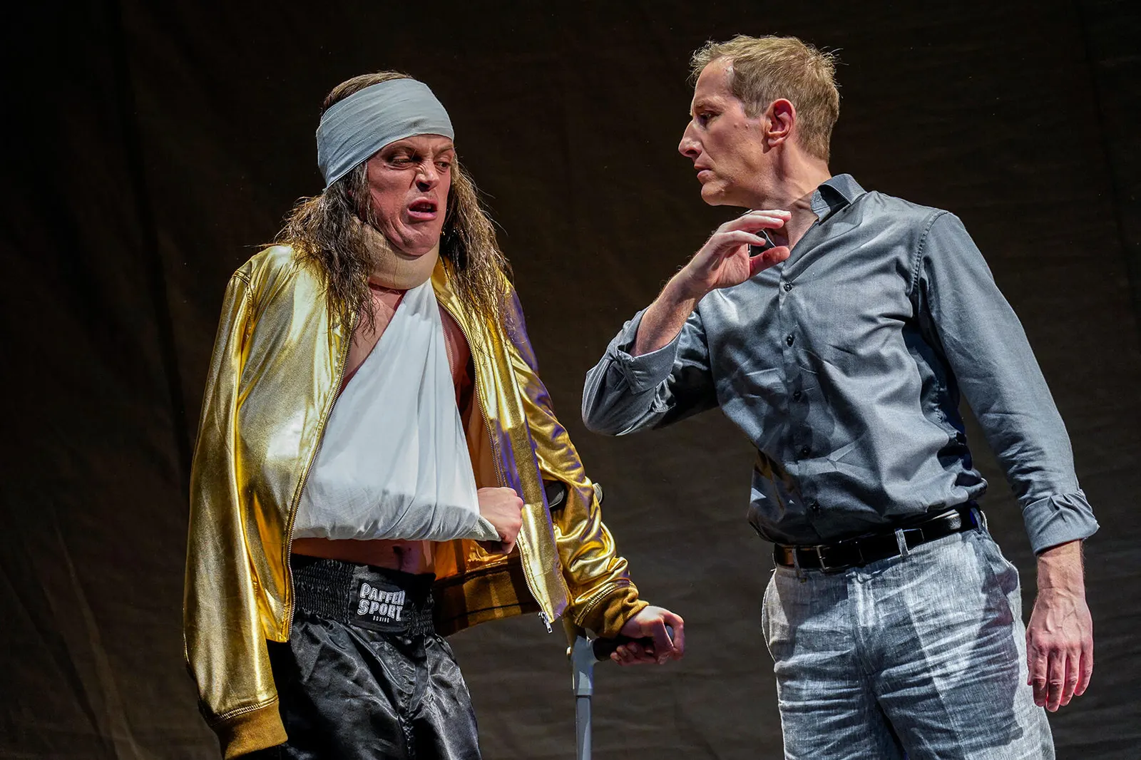 WIE ES EUCH GEFÄLLT Neufassung von Carl Philip von Maldeghem Spielzeit 2018/2019 / Premiere: 26.04.2019 Daniel Kozian, Armin Jung Foto: Tobias Metz