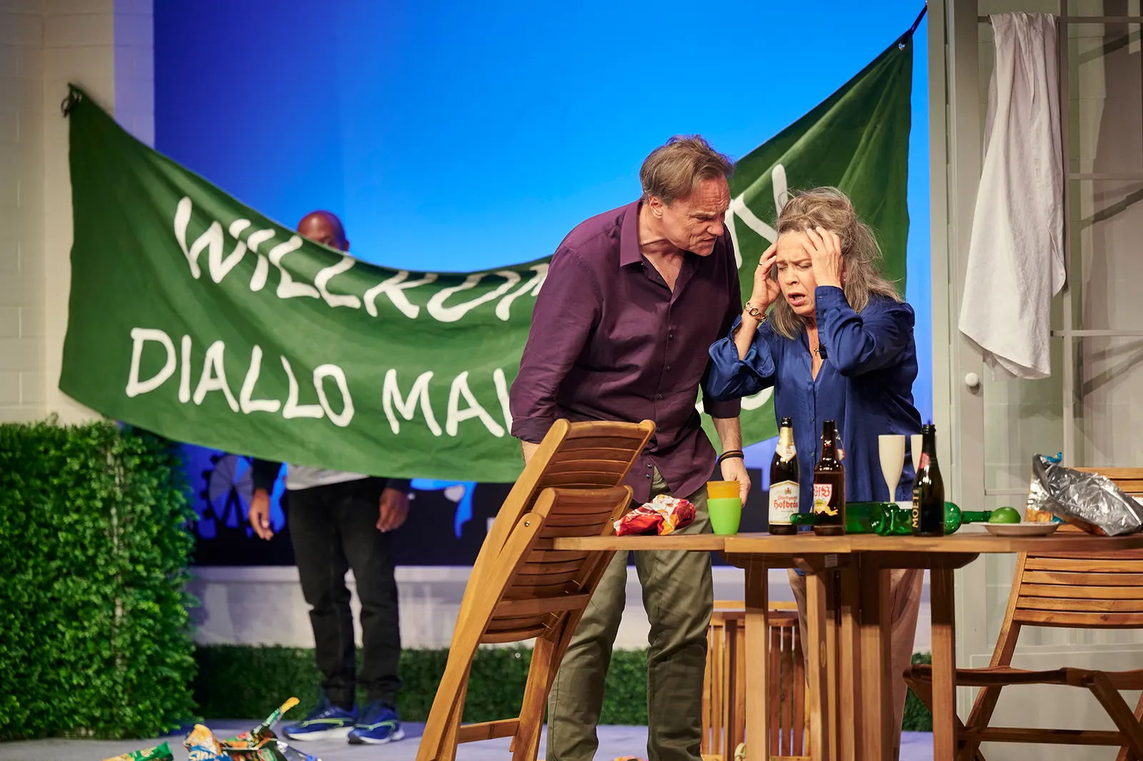 WILLKOMMEN BEI DEN HARTMANNS Komödie von Simon Verhoeven nach dem gleichnamigen Film Spielzeit 2021/2022 / Premiere: 24.9.2021 Quatis Tarkington, Dirk Waanders, Ursula Berlinghof F…