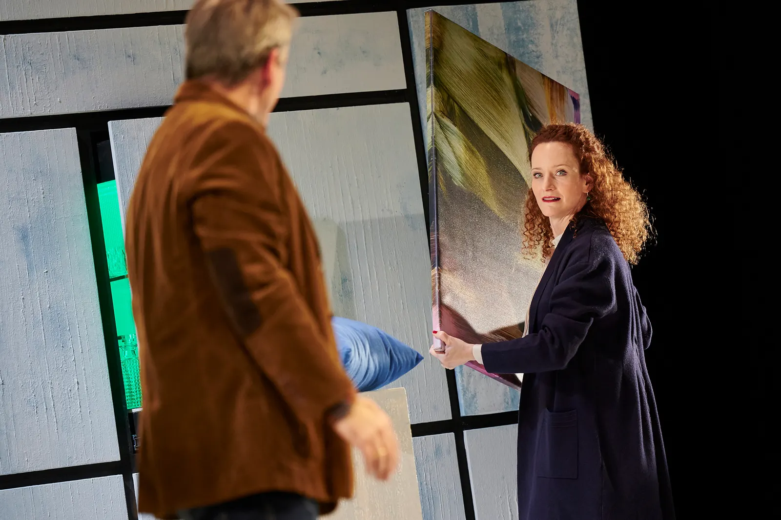 NUR DREI WORTE Schauspiel von Joanna Murray-Smith Spielzeit 2021/2022 / Premiere: 04.02.2022 René Steinke, Lisa Wildmann Foto: Martin Sigmund