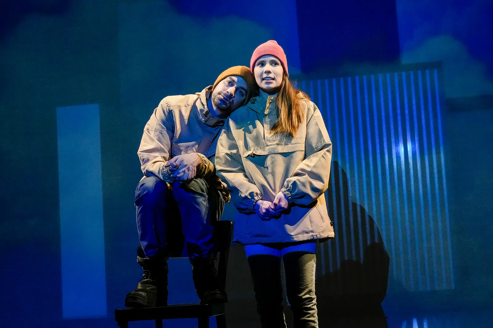 DIE LABORANTIN Schauspiel von Ella Road Spielzeit 2022/2023 / Premiere: 28.4.2023 Fabian Oehl, Josepha Grünberg Foto: Tobias Metz