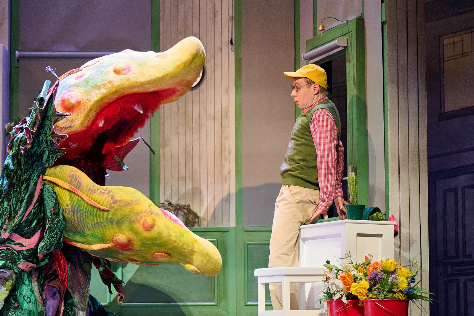 DER KLEINE HORRORLADEN Musical von Howard Ashman und Alan Menken Premiere: 7.6.2024 im Alten Schauspielhaus Oliver Morschel, Figurenspiel: Lukas Schneider Foto: Martin Sigmund