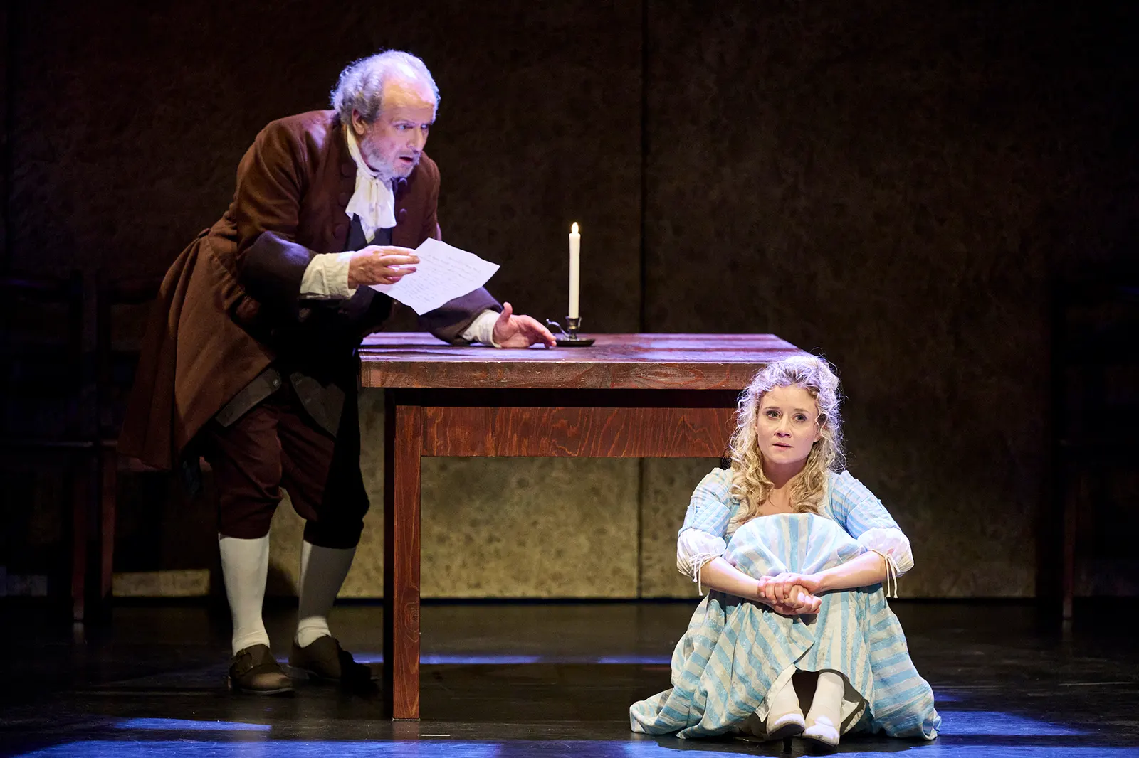 KABALE UND LIEBE Ein bürgerliches Trauerspiel von Friedrich Schiller Spielzeit 2023/2024 / Premiere: 15.9.2023 Peter Kaghanovitch, Farina Violetta Giesmann Foto: Martin Sigmund