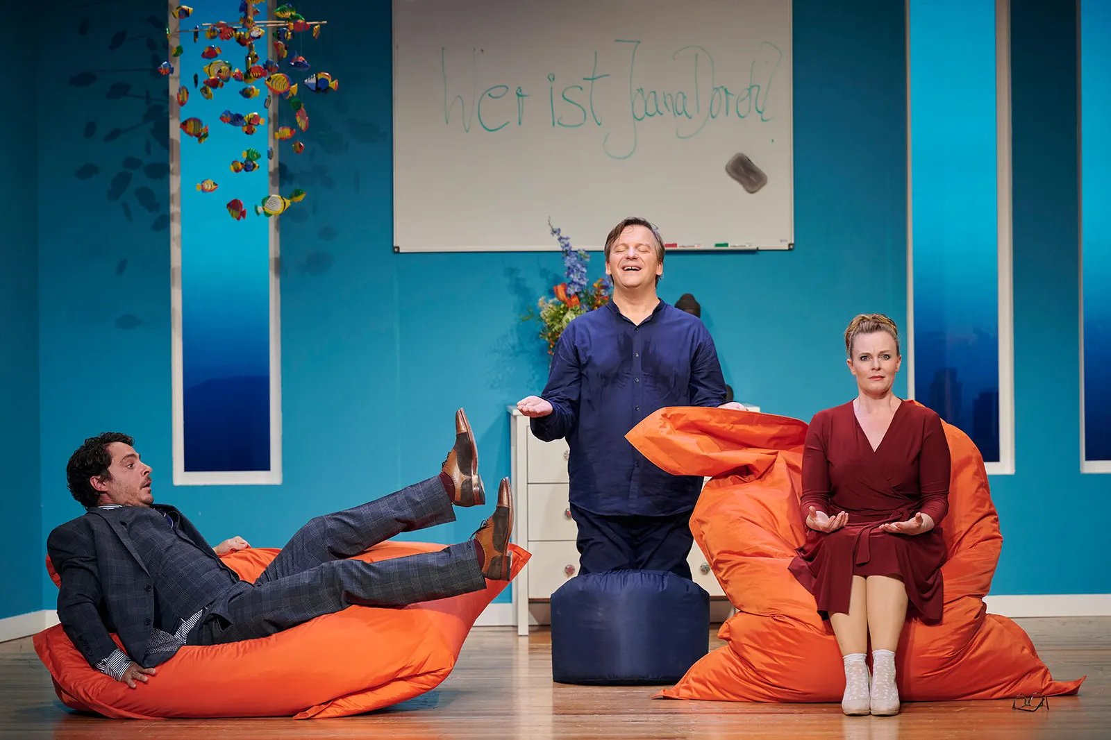 DIE WUNDERÜBUNG Komödie von Daniel Glattauer Spielzeit 2020/2021 / Premiere: 25.9.2020 Jörg Pauly, Martin König, Diana Gantner Foto: Martin Sigmund