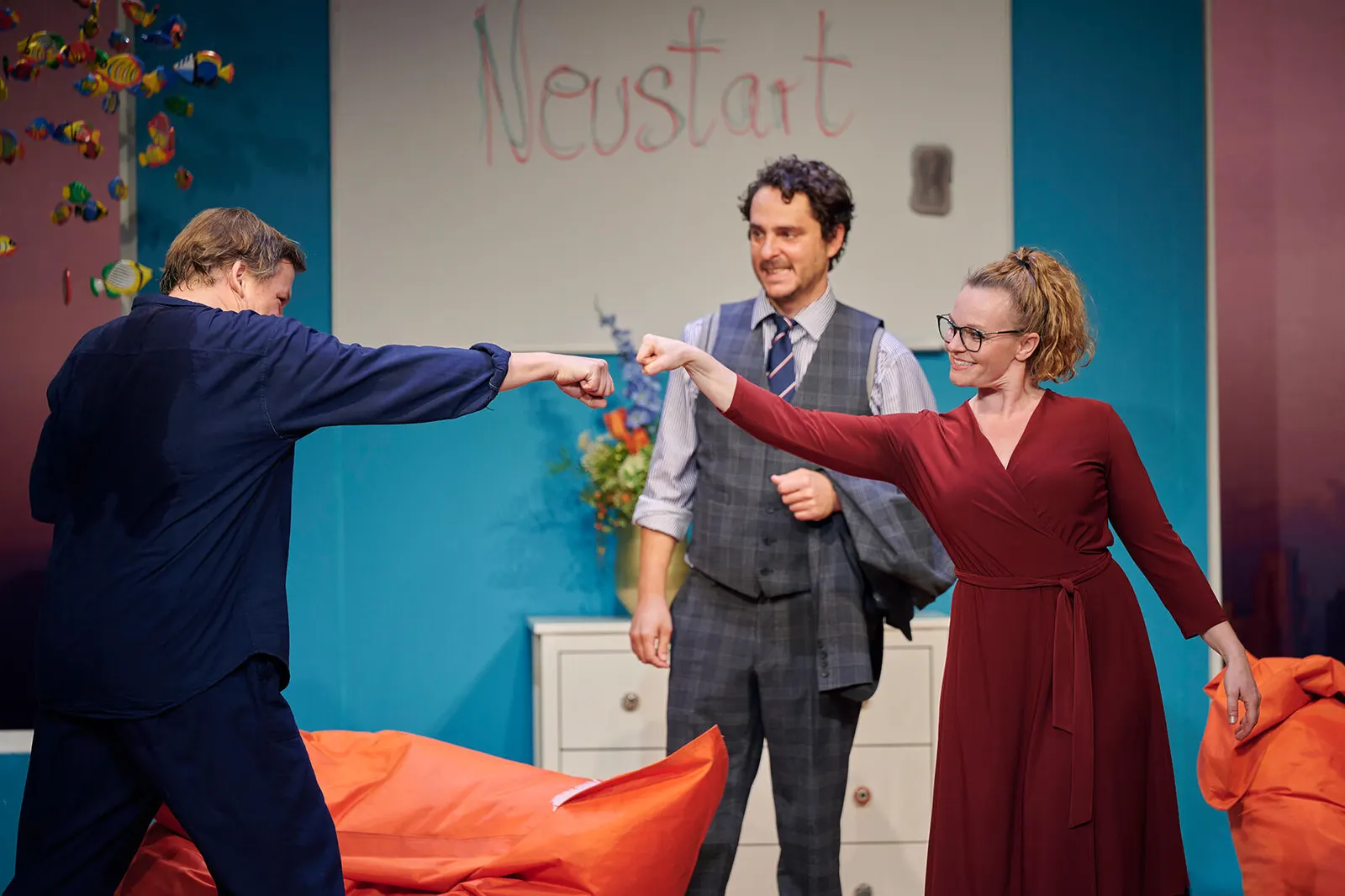 DIE WUNDERÜBUNG Komödie von Daniel Glattauer Spielzeit 2020/2021 / Premiere: 25.9.2020 Martin König, Jörg Pauly, Diana Gantner Foto: Martin Sigmund