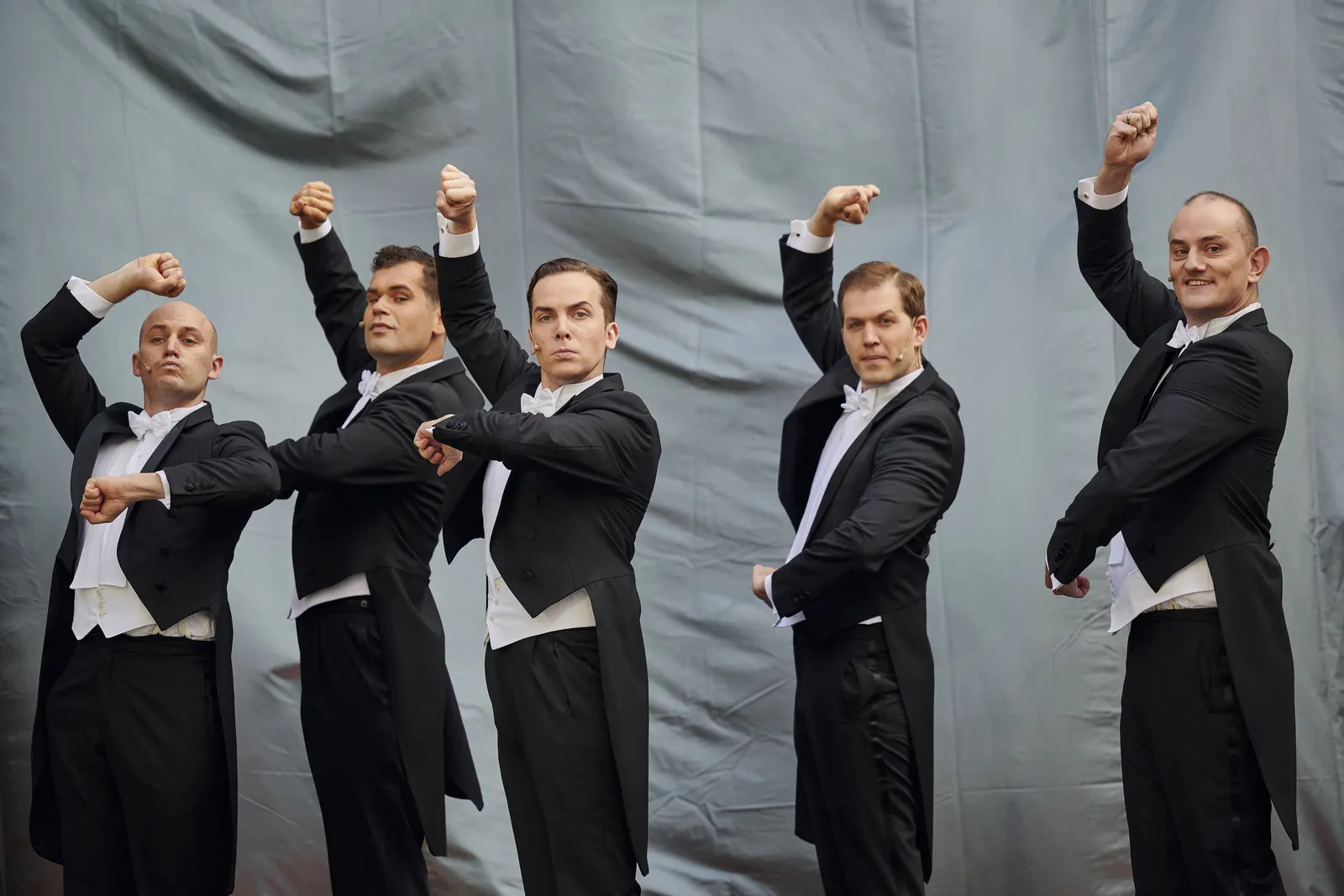 STUTTGARTS COMEDIAN HARMONISTS Konzert im Rosengarten des Hospitalhof Stuttgart Spielzeit 2020/2021 / Premiere: 11.07.2020 Tobias Rusnak, Loïc Damien Schlentz, Marc Trojan, Michael…