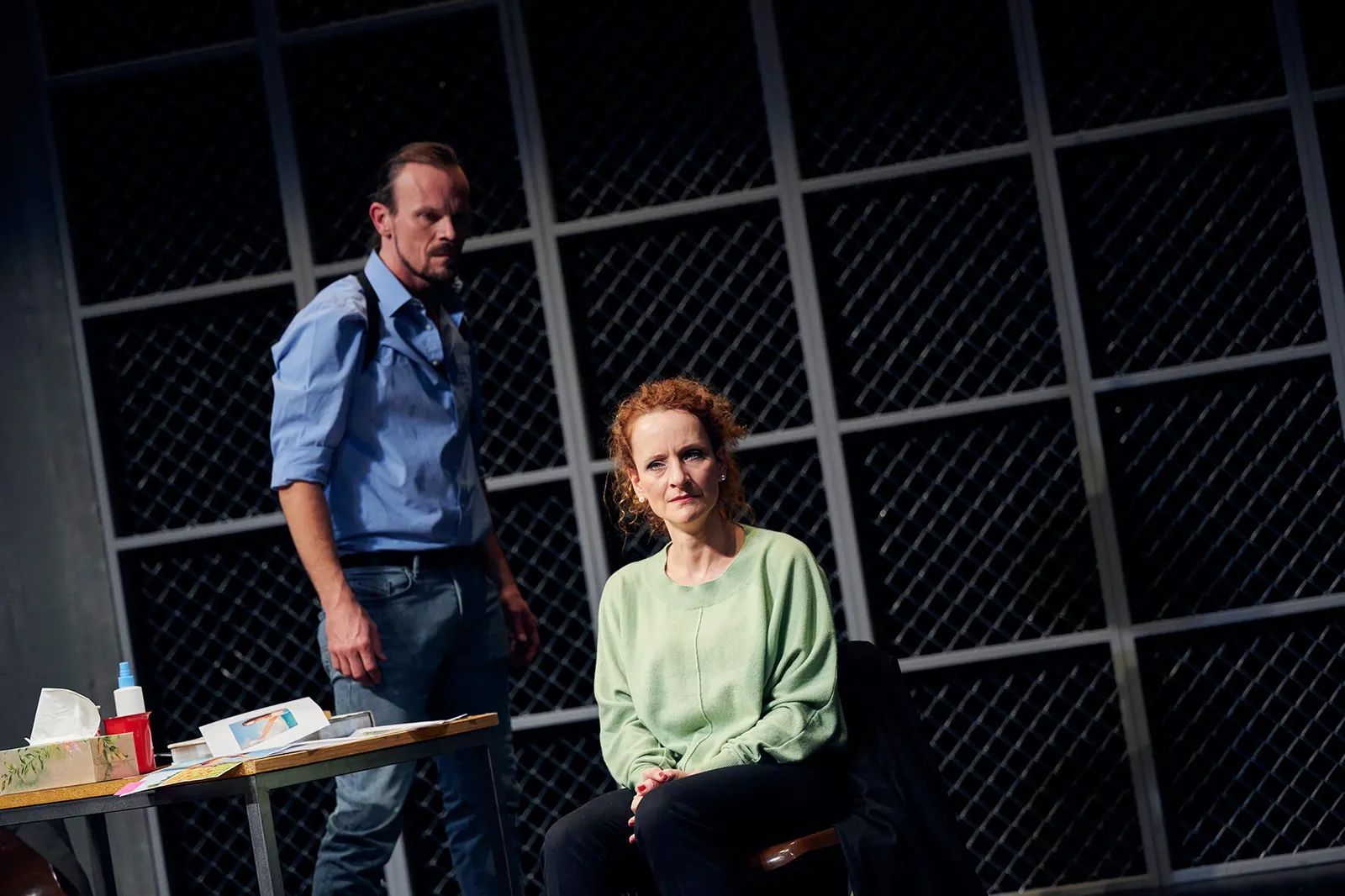 HEILIG ABEND Das neue Stück von Bestsellerautor Daniel Kehlmann Spielzeit 2020/2021 / Premiere: 16.10.2020 Robert Besta, Lisa Wildmann Foto: Martin Sigmund