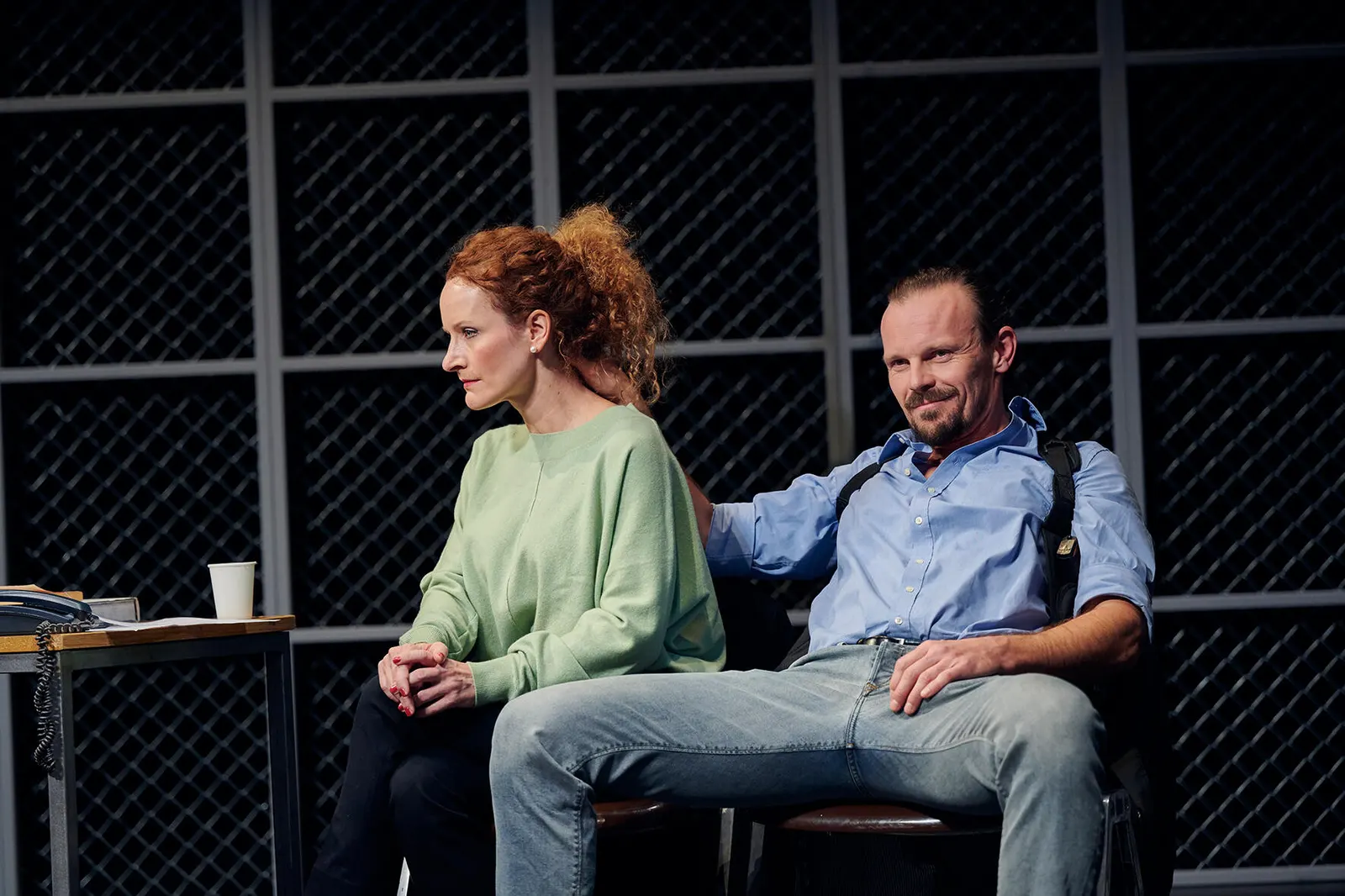 HEILIG ABEND Das neue Stück von Bestsellerautor Daniel Kehlmann Spielzeit 2020/2021 / Premiere: 16.10.2020 Lisa Wildmann, Robert Besta Foto: Martin Sigmund